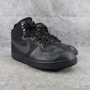 Nike Shoes Mens 8.5 Sneakers Court Borough Mid Winter Boot Triple Black Athletic